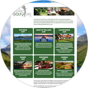 Website created for Lake District Golf Tours UK
